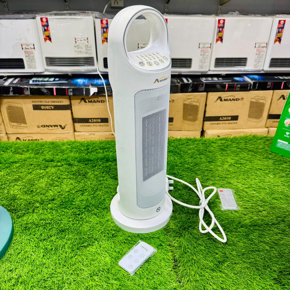 Amando Intelligent Ceramic Tower Moving/Oscillating Fan Heater Model A2130
