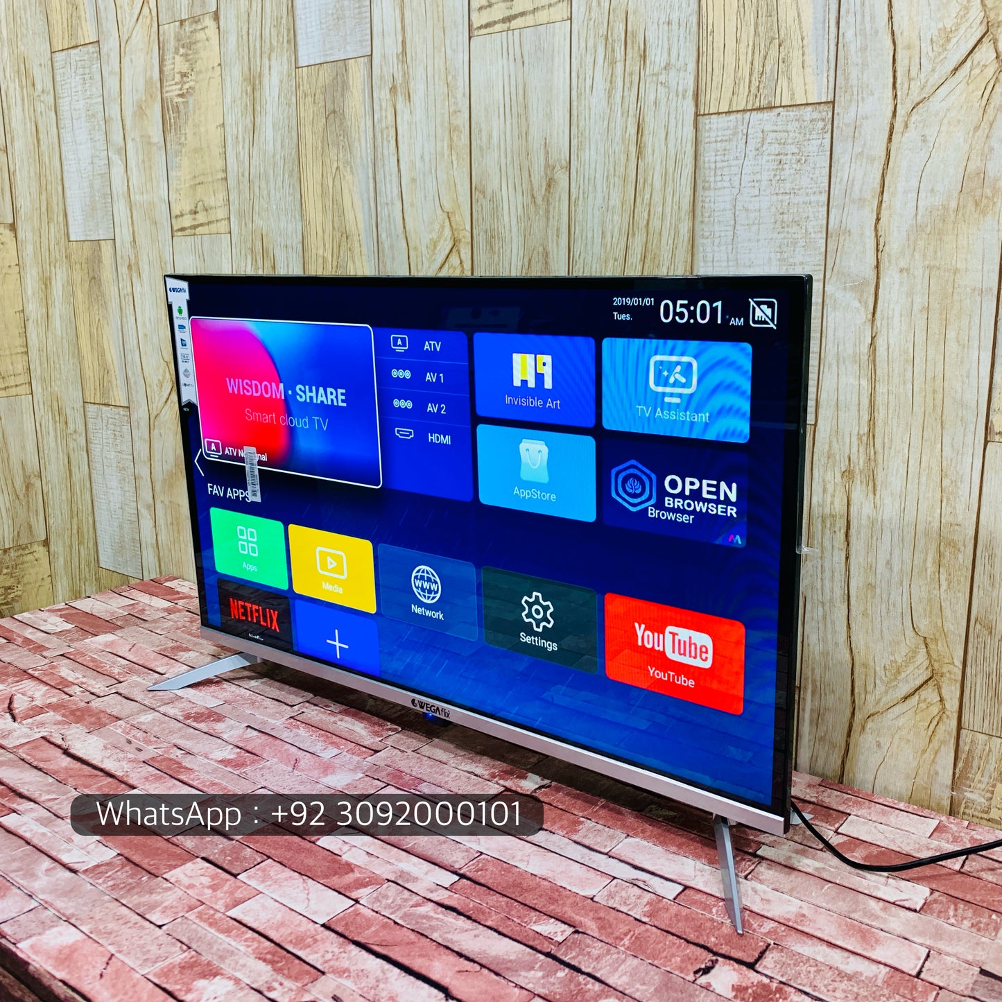 Malysian 32" Smart Led Tv New Model |  Boderless Wegaflex Series