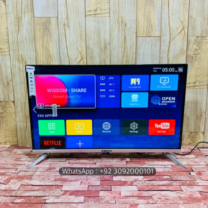 Malysian 32" Smart Led Tv New Model |  Boderless Wegaflex Series