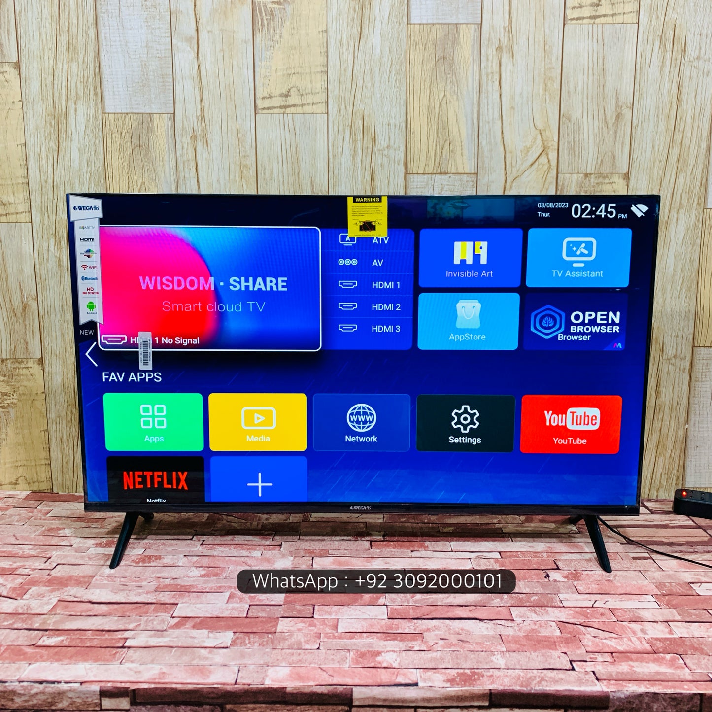 Malysian 43 Box (40”) 4K  Sported Smart Led Tv New Model | Boderless Wegaflex Series