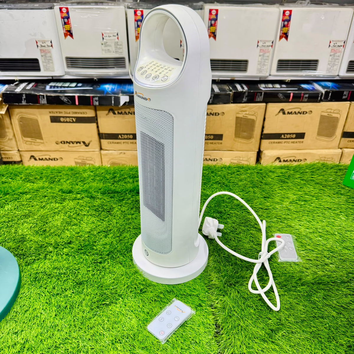 Amando  Intelligent Ceramic Tower Moving/Oscillating Fan Heater Model A2130