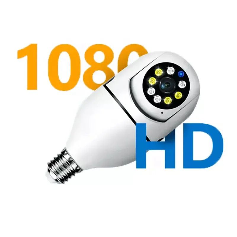 Speed-X Bulb Camera 1080p Wifi 360 Degree Panoramic Night Vision Two-Way Audio Motion Detection