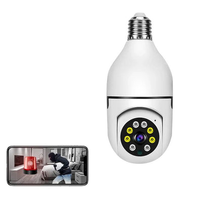 Speed-X Bulb Camera 1080p Wifi 360 Degree Panoramic Night Vision Two-Way Audio Motion Detection