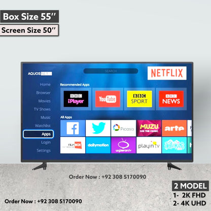 55”Inch Smart Andriod LED TV IPS MODEL 2K Pixel