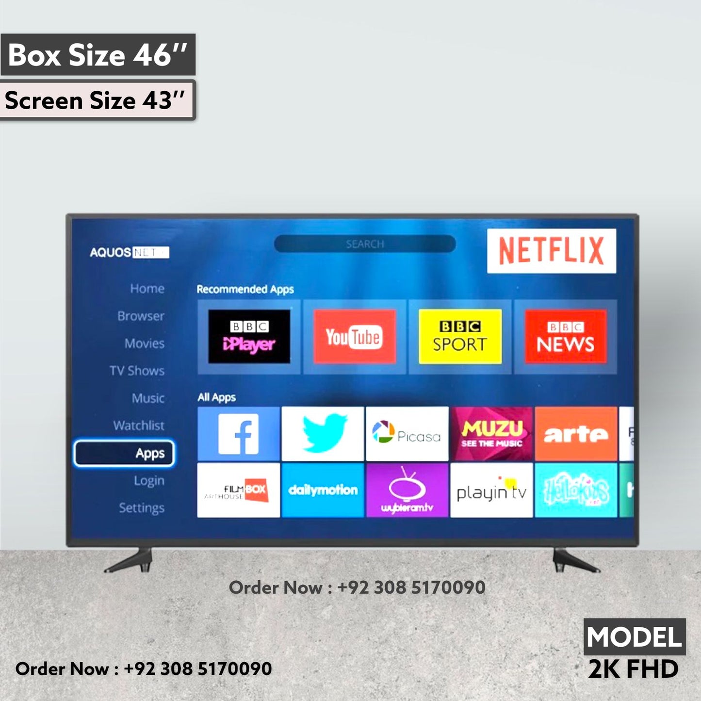 46”Inch Smart Andriod LED TV IPS MODEL