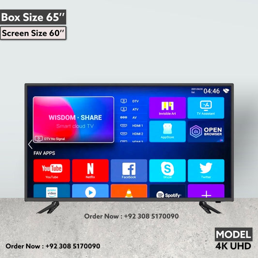 65”Inch Smart Andriod LED TV IPS MODEL 4K Pixel