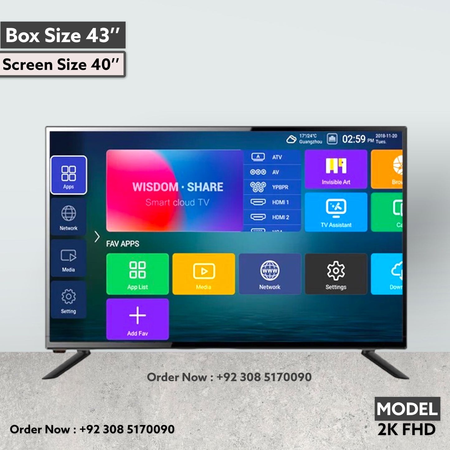 43”Inch Smart Andriod LED TV IPS MODEL