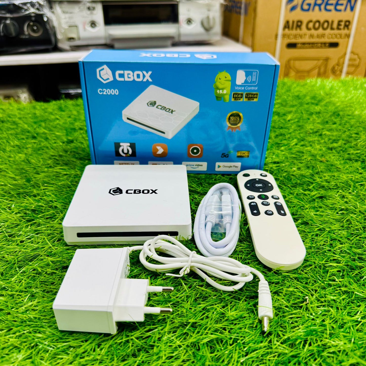 C Box Original Google Voice Remote  | With 1500+ Cable Chanel & Movies