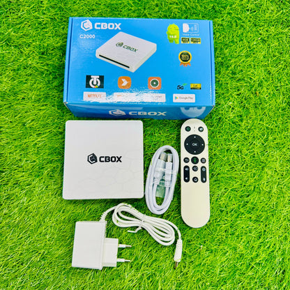 C Box Original Google Voice Remote  | With 1500+ Cable Chanel & Movies