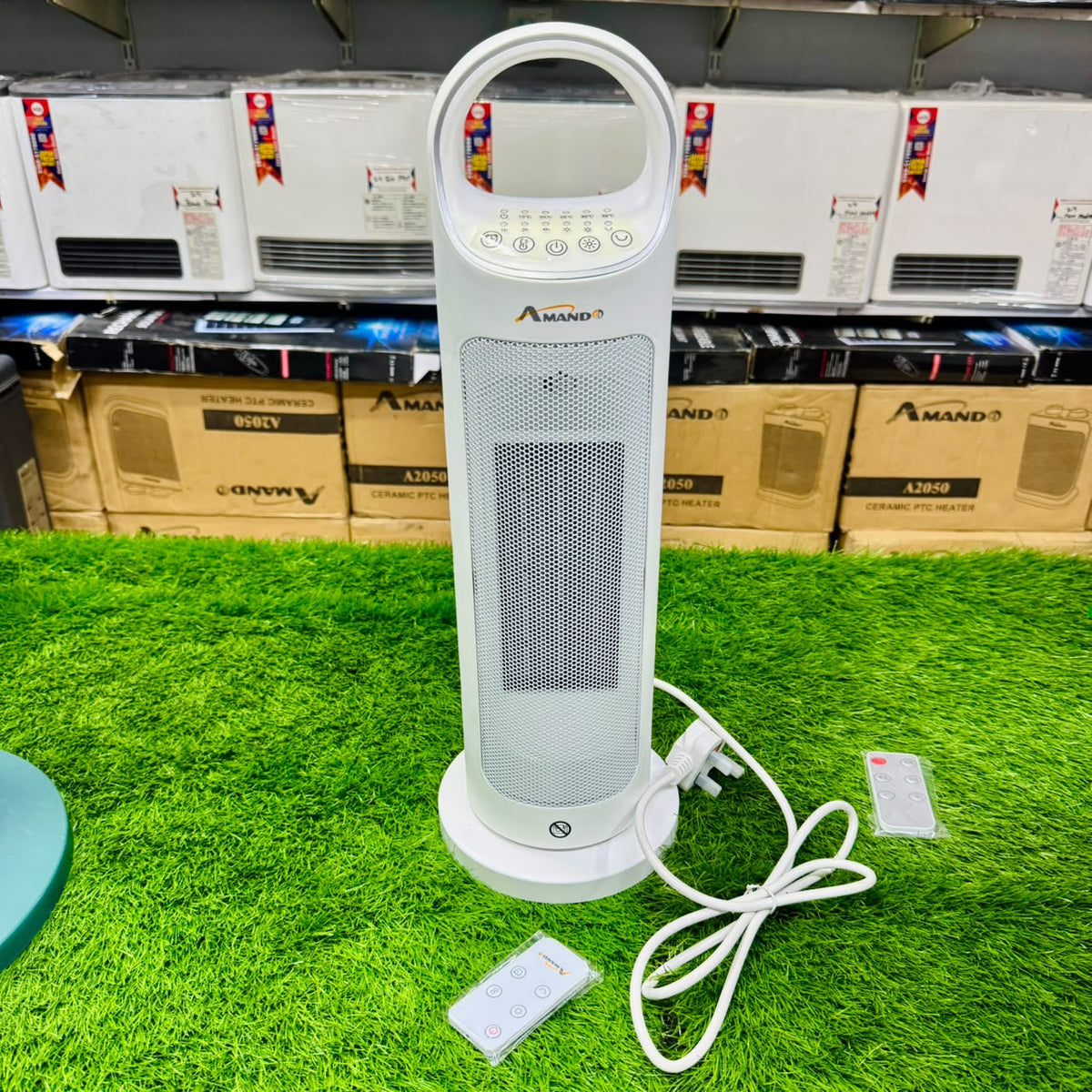 Amando  Intelligent Ceramic Tower Moving/Oscillating Fan Heater Model A2130