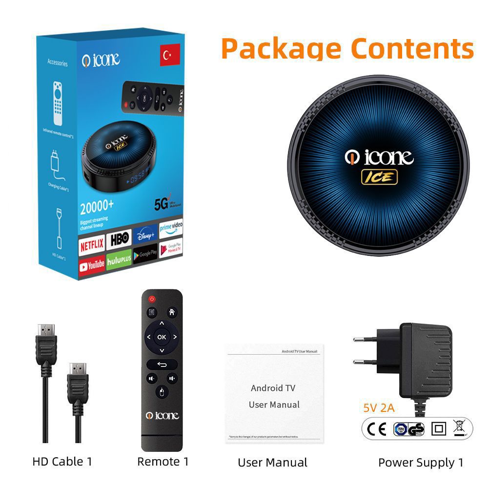 Icone Latest H618 Samrt Box Original | With 1500+ Cable Chanel & Movies